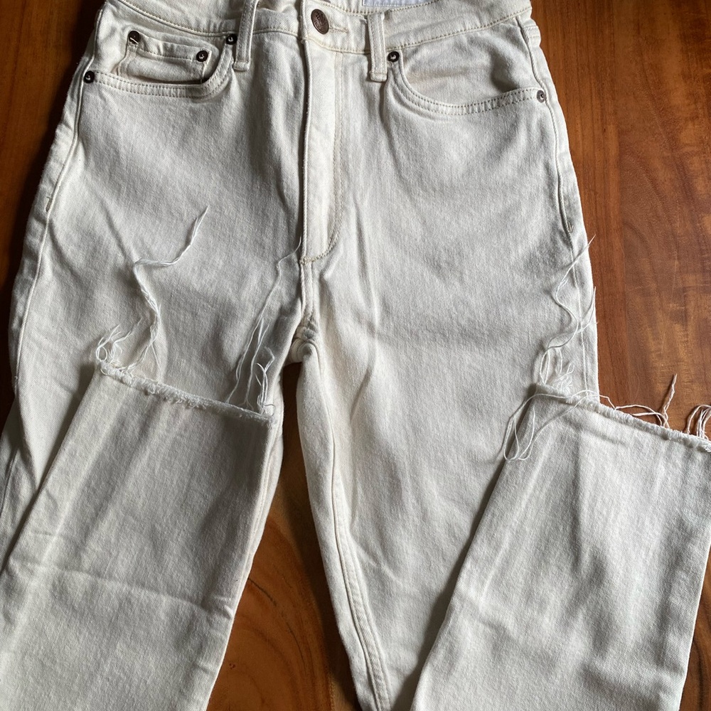 Rag and Bone Cream Jeans
